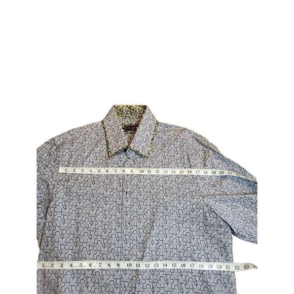 Johnny O Button Up Long Sleeve Sz XL Shirt Men‎ Geometric Print - Picture 4 of 6
